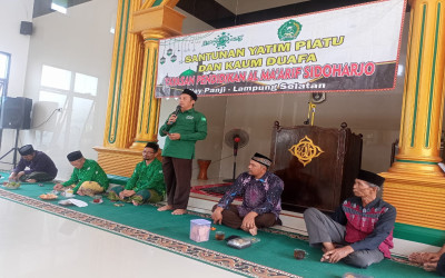 PCNU Kupang Bersama YP Al-Maarif Sidoharjo Way Panji Gelar Kegiatan Santunan Anak Yatim